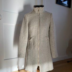 H&M Boucle Cream/Ivory Coat Size 6